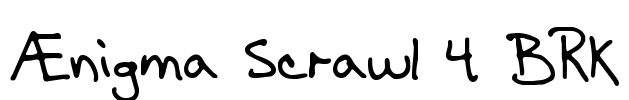 Ænigma Scrawl 4 BRK Font Image