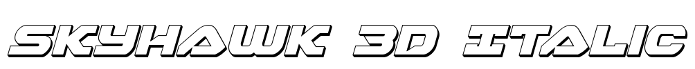 Skyhawk 3D Italic
