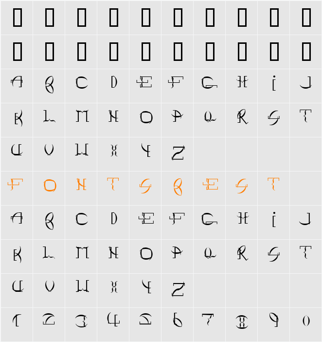 Point Brackett Character Map