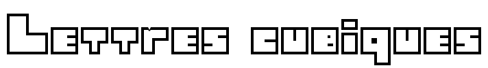 Lettres cubiques Font Image