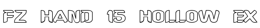 FZ HAND 15 HOLLOW EX Font Image