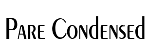 Pare Condensed Font Image