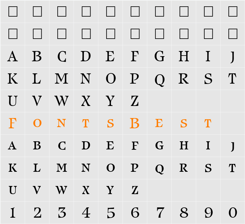 IcebergSmc Character Map