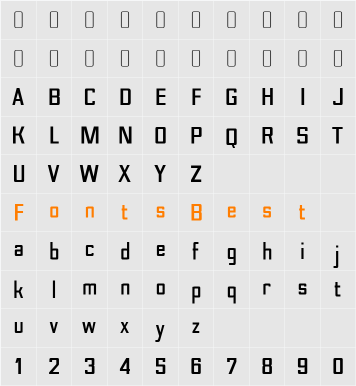 Nesobrite Sc Bl Character Map