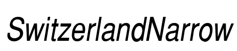SwitzerlandNarrow Font Image