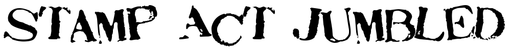 Stamp Act Jumbled Font Image