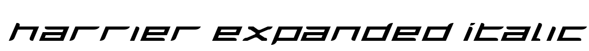 Harrier Expanded Italic Font Image