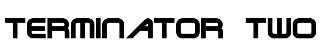 Terminator Two Font Image