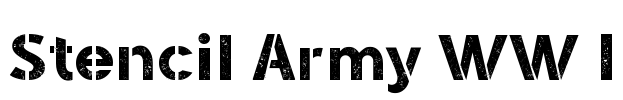 Stencil Army WW I