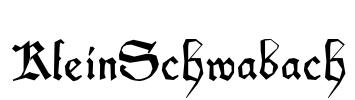 KleinSchwabach Font Image
