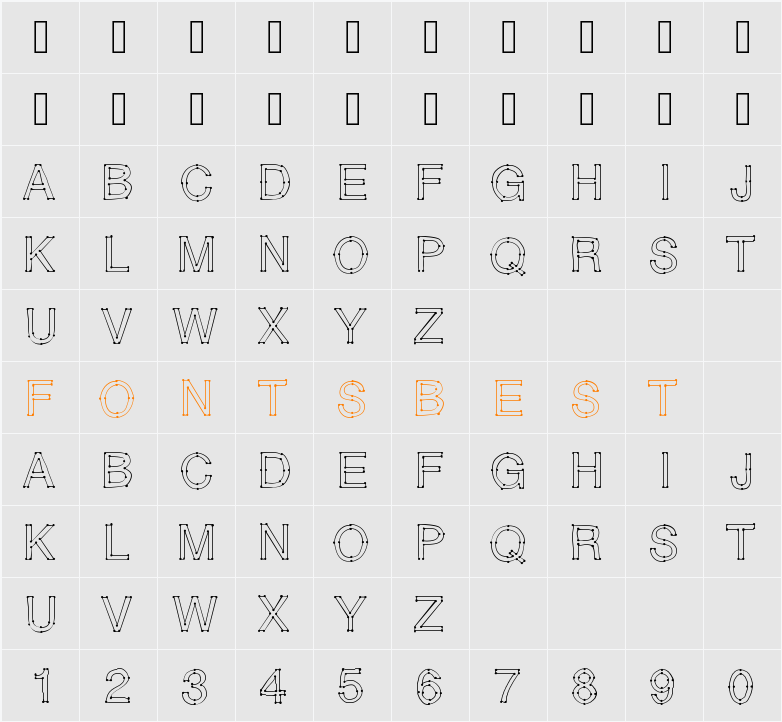 RELIERLESPOINTS Character Map