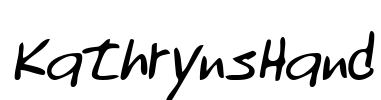 KathrynsHand Font Image