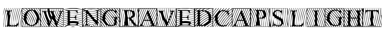 LowEngravedCapsLight Font Image