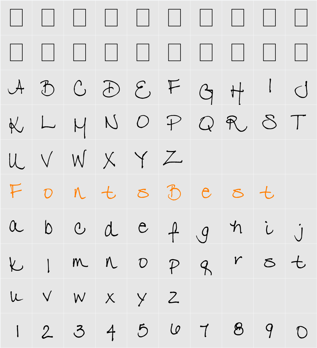 Jenny Penny Character Map