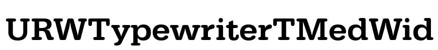 URWTypewriterTMedWid Font Image