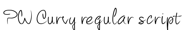PW Curvy regular script Font Image
