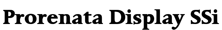 Prorenata Display SSi Font Image