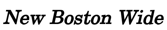 New Boston Wide Font Image