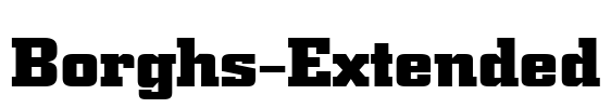 Borghs-Extended Font Image