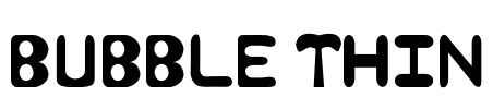 Bubble Thin Font Image