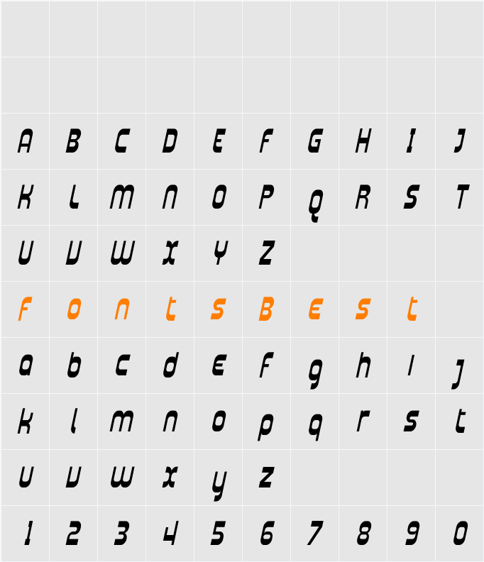 Plasmatica Cond Character Map