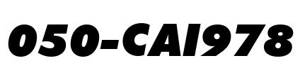 050-CAI978 Font Image