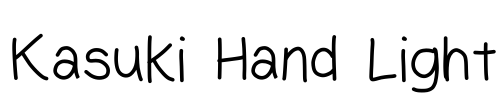 Kasuki Hand Light Font Image