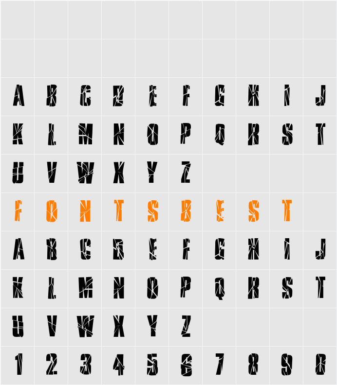 RupturedSans Character Map