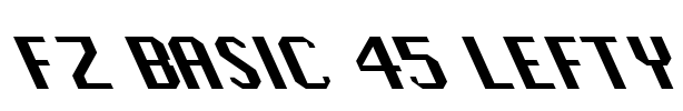 FZ BASIC 45 LEFTY Font Image