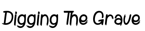 Digging The Grave Font Image