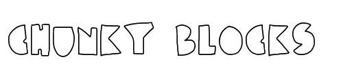 chunky blocks  Font Image