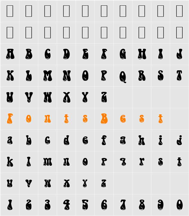 Swimstart Becker Character Map