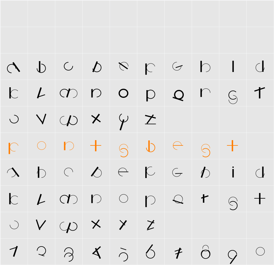 Logomatique Character Map