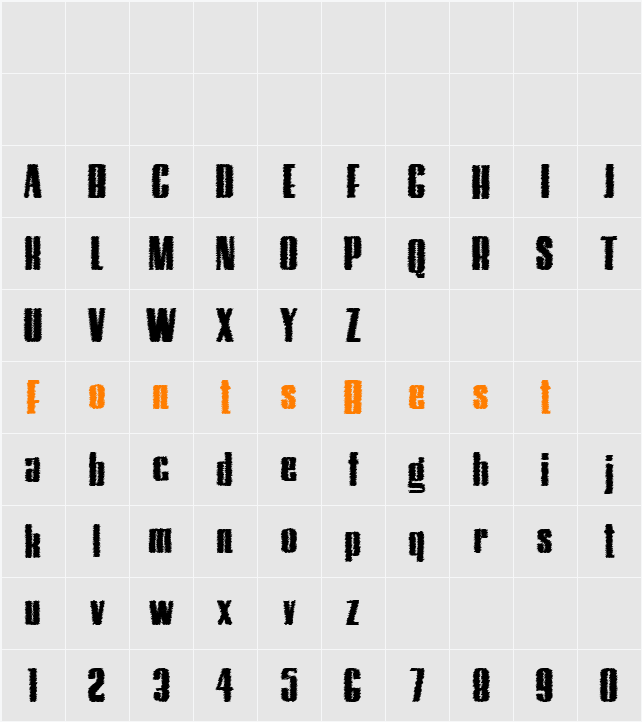 Hostil Trash Character Map