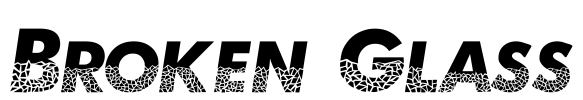 Broken Glass Font Image