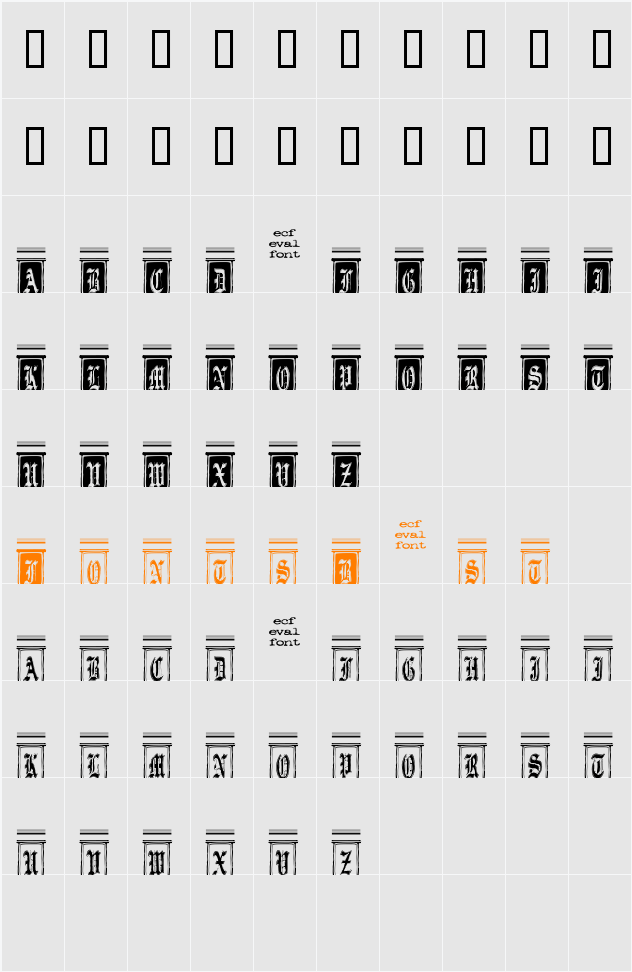 kings court (eval) Character Map