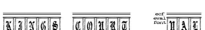 kings court (eval) Font Image
