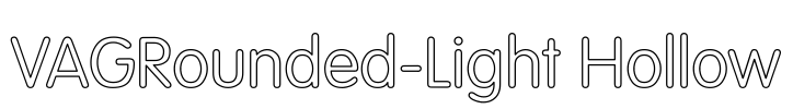 VAGRounded-Light Hollow Font Image