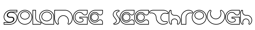 Solange seethrough Font Image