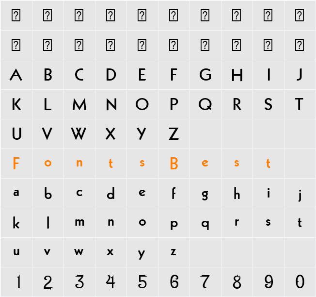 Kufi LT Regular Character Map