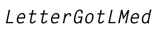 LetterGotLMed Font Image
