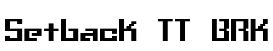 Setback TT BRK Font Image