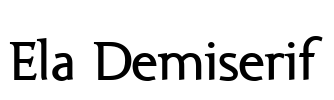 Ela Demiserif Font Image