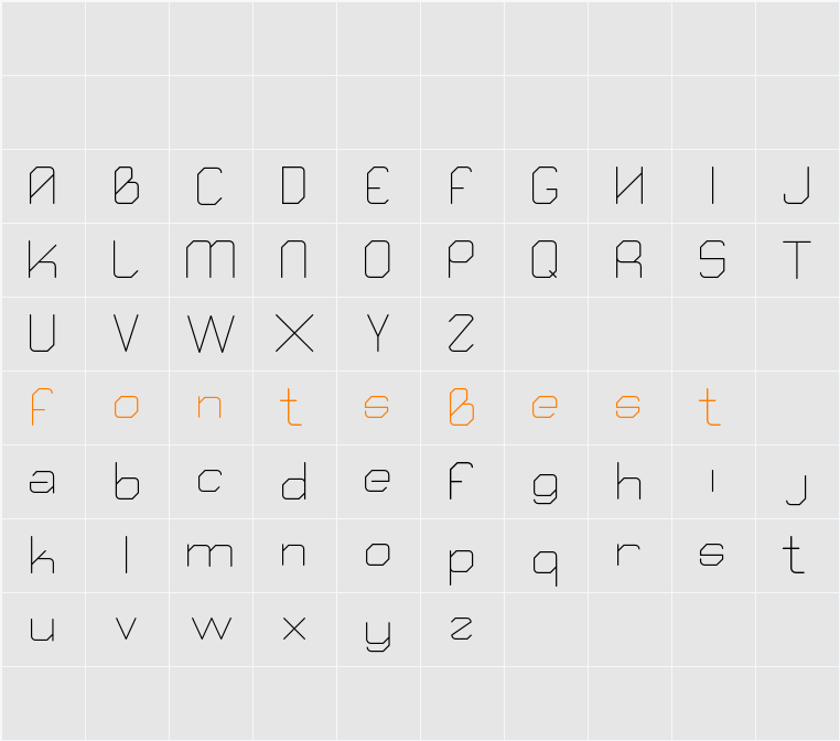 Qube Character Map