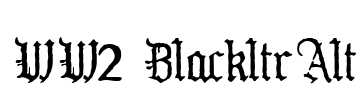 WW2 BlackltrAlt Font Image
