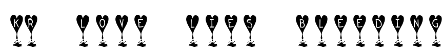 KR Love Lies Bleeding Font Image