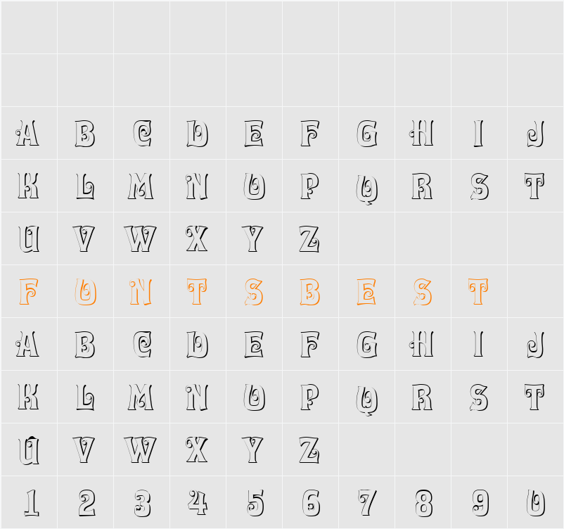 a_Lugger3Dxtr Character Map