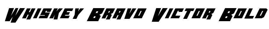 Whiskey Bravo Victor Bold Font Image