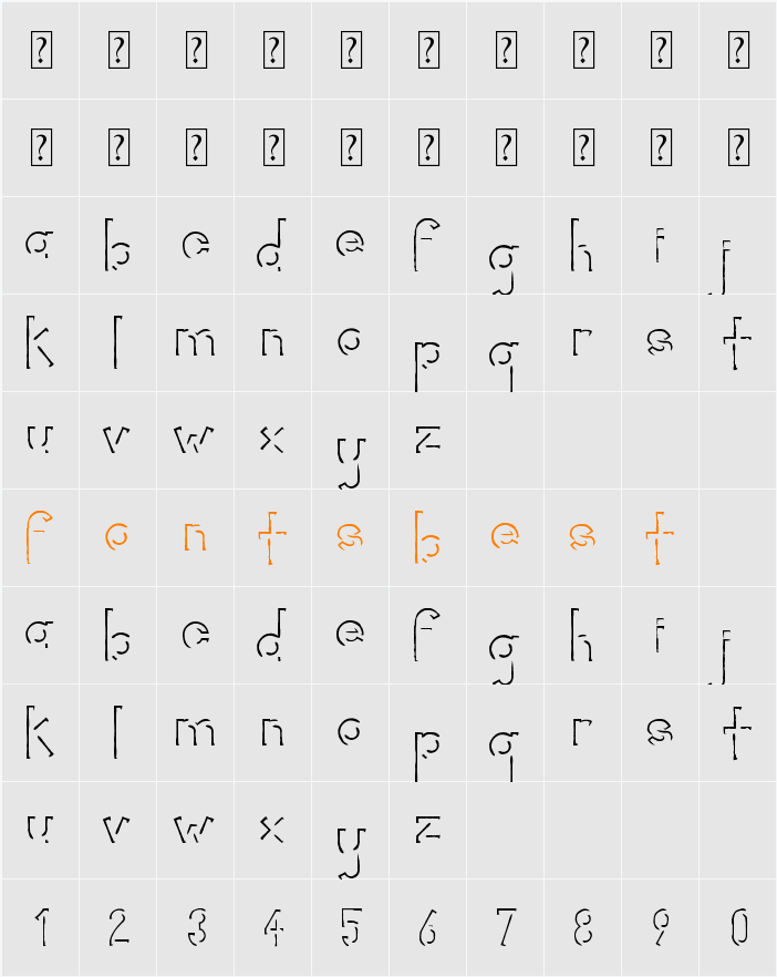 Rorific Character Map