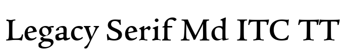 Legacy Serif Md ITC TT Font Image